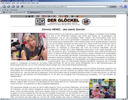 Screenshot der Veröffentlichung vom Juli 2004 - Dominic HEINZL - das zweite Gesicht